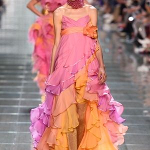 Marc Jacobs Pink and Orange Layered Dress